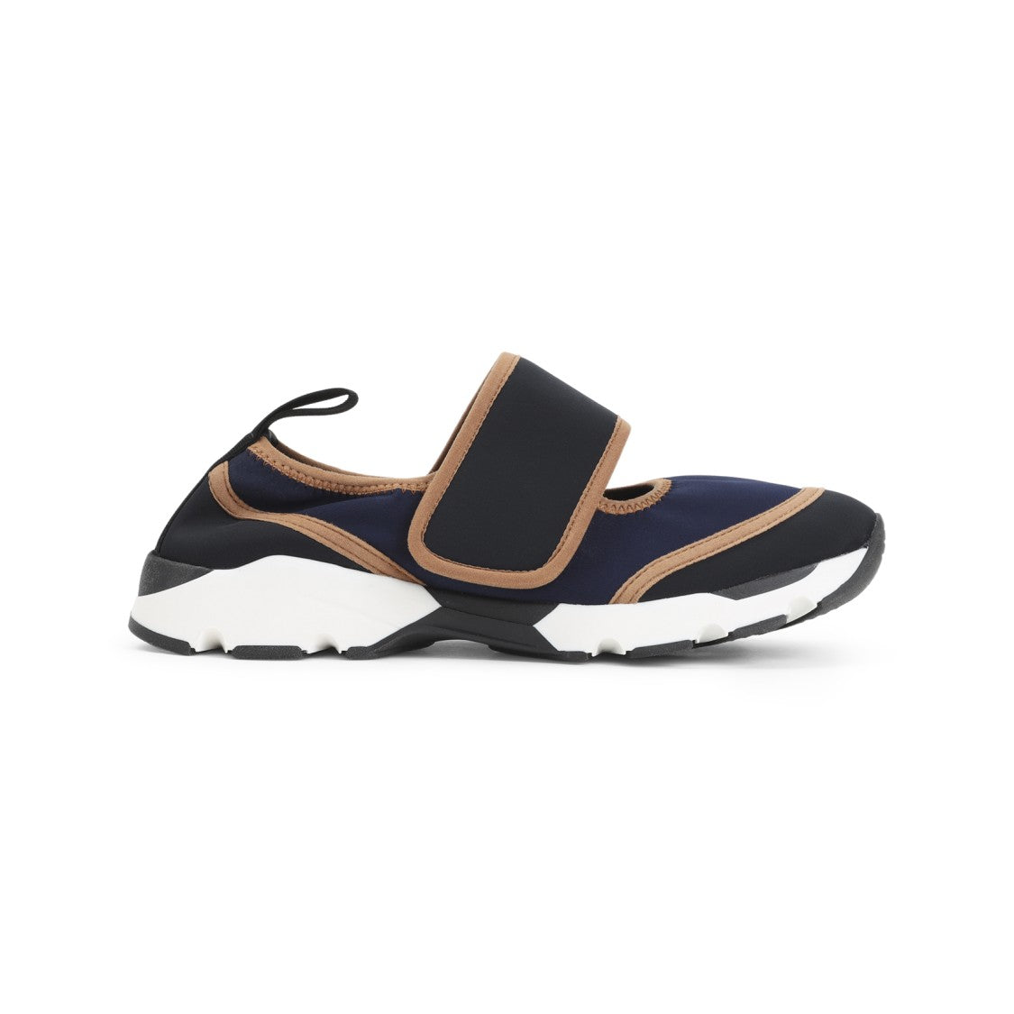 Marni Sporty Blue Mary Jane Sneakers With Tan Accents