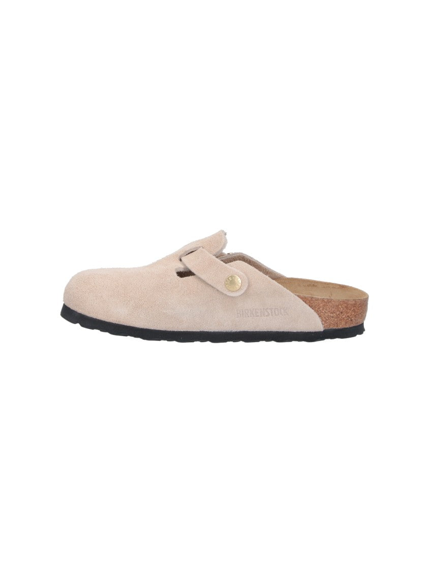 Birkenstock "Boston" Mules – Beige