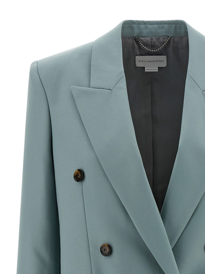 Stella Mccartney Tailored Double-Breasted Wool Blazer With Peak Lapels