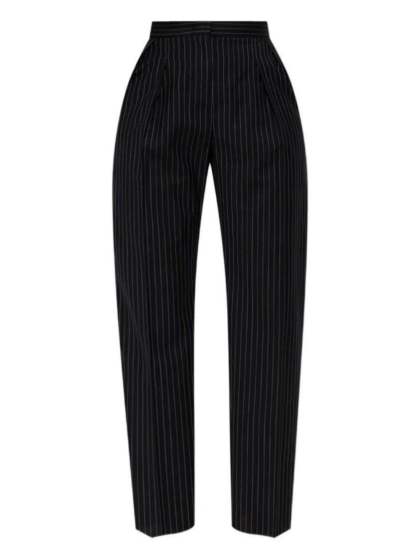 Max Mara Tailored Black Pinstripe Pants