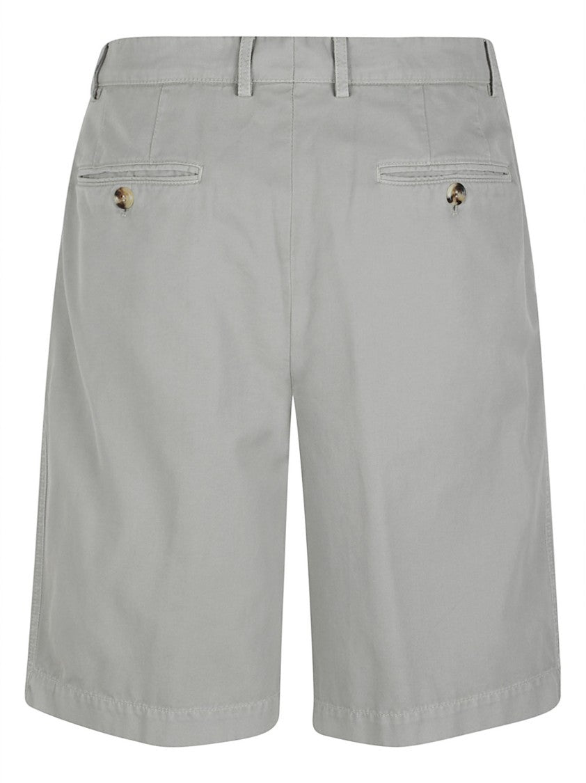 Brunello Cucinelli Tailored Grey Shorts With Flat Front