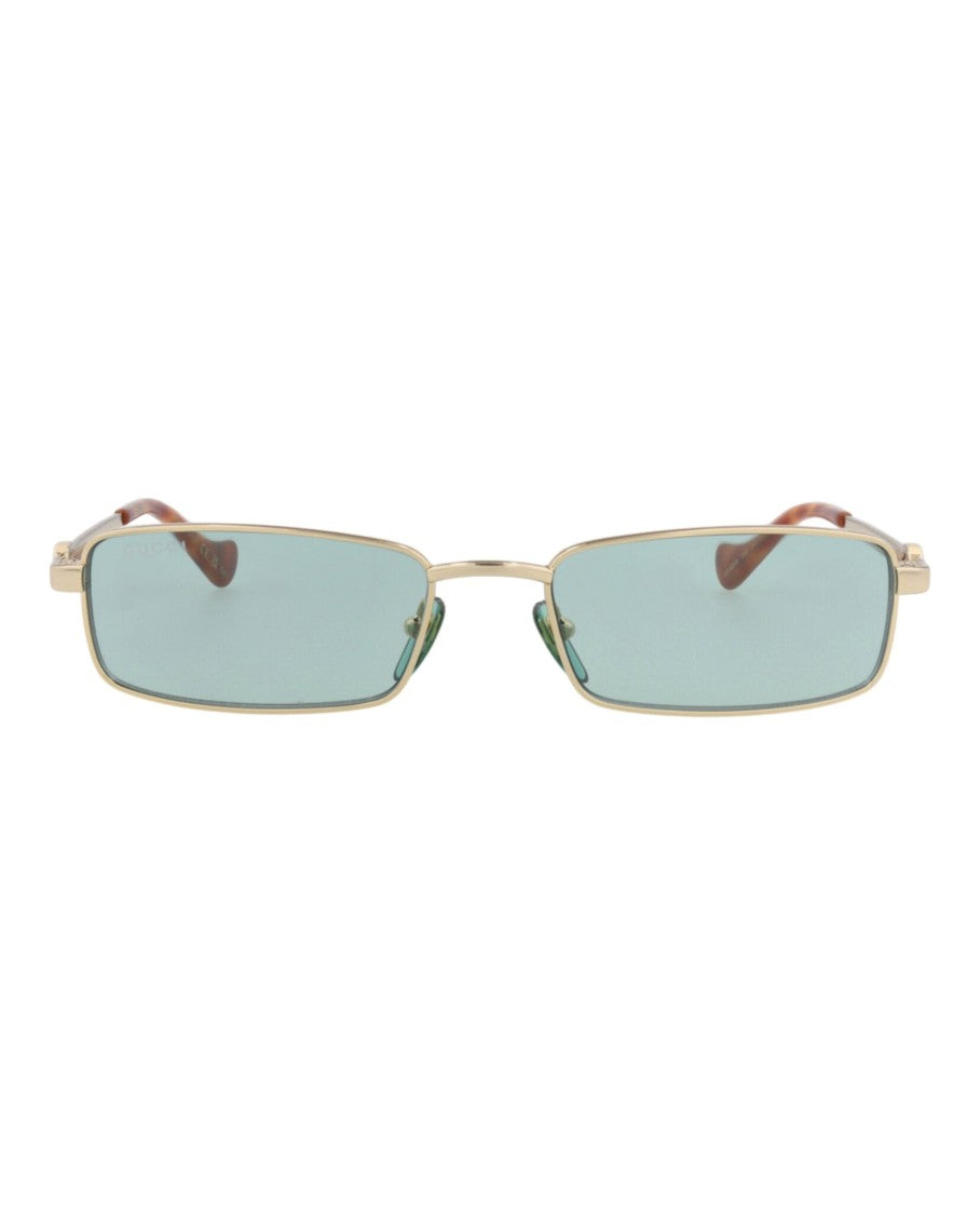 Gucci Square-Frame Metal Sunglasses