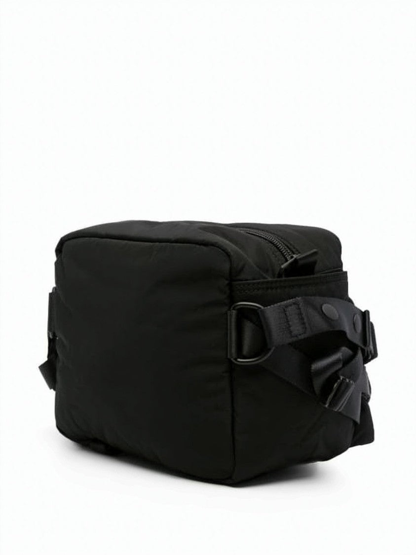 Porter Compact Nylon Shoulder Bag With Zippered Pockets