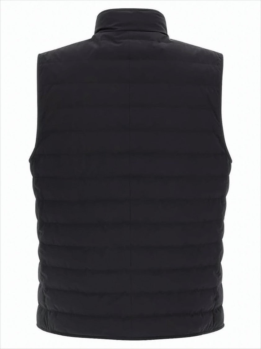 Brunello Cucinelli Taffeta Padded Vest With Horizontal Quilting