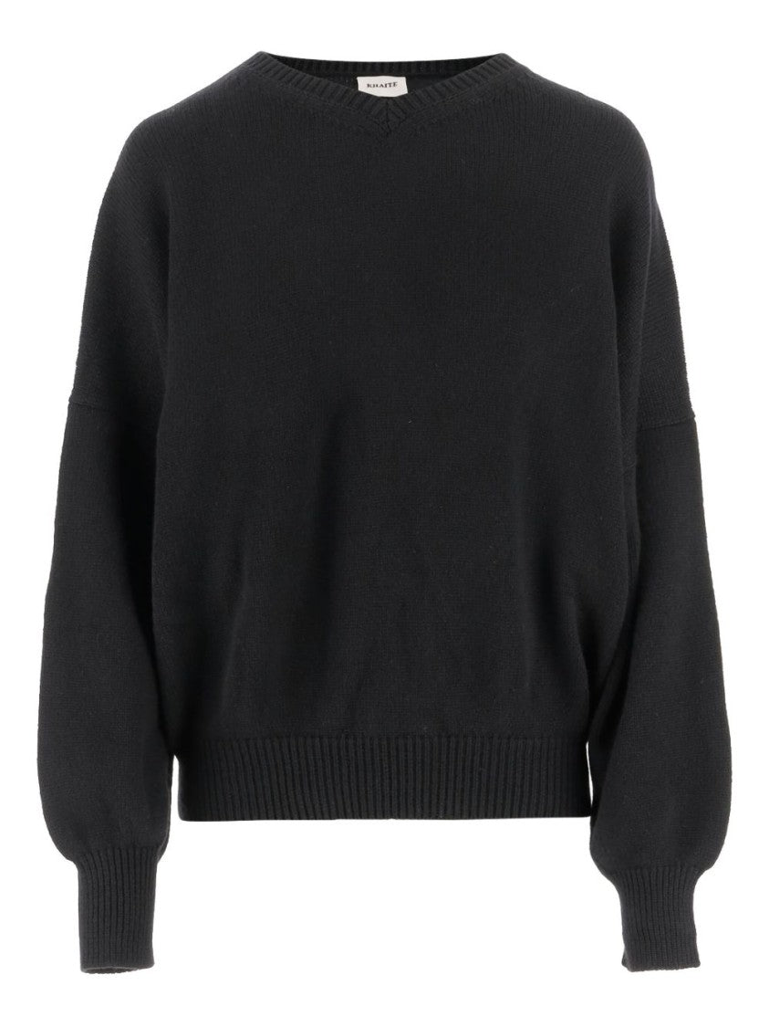Khaite Cashmere Knit Sweater With V-Neck