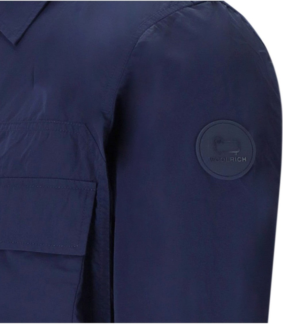 Woolrich Crinkle Blue Shirt-Style Jacket