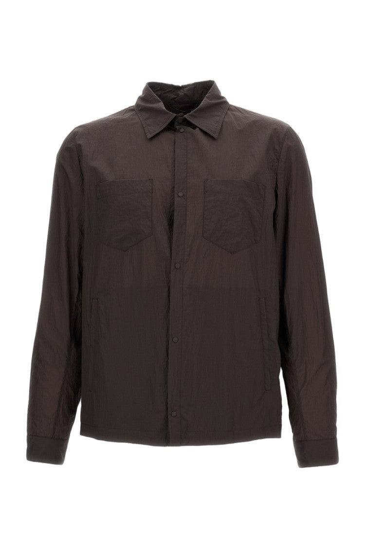 Herno Lightweight Technical Fabric Overshirt With Snap-Button Closure
