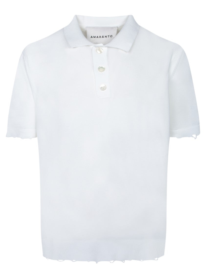 Amaranto Classic Polo-Style White T-Shirt