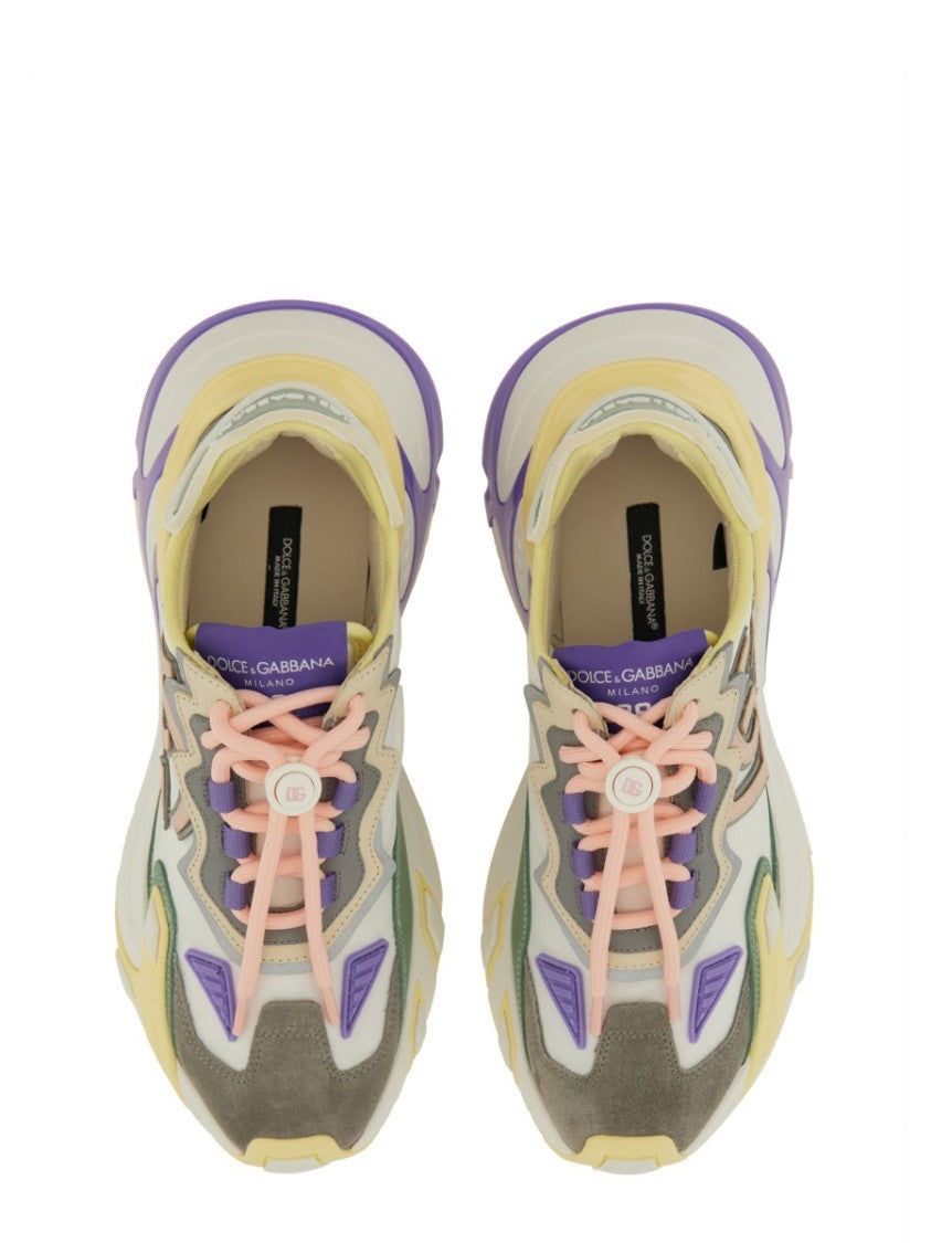 Dolce & Gabbana Chunky Sneakers With Vibrant Accents And Signature Logo