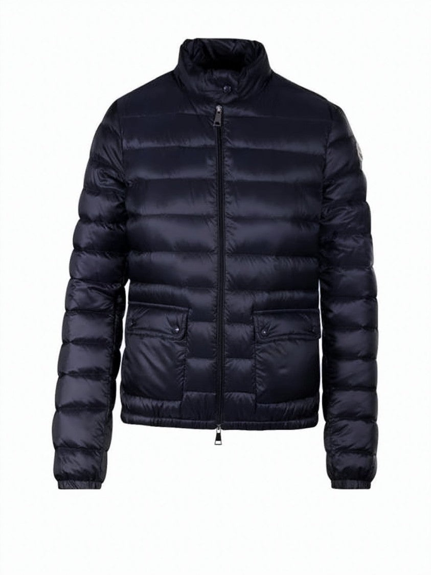 Moncler Packable Short Down Jacket With High Collar
