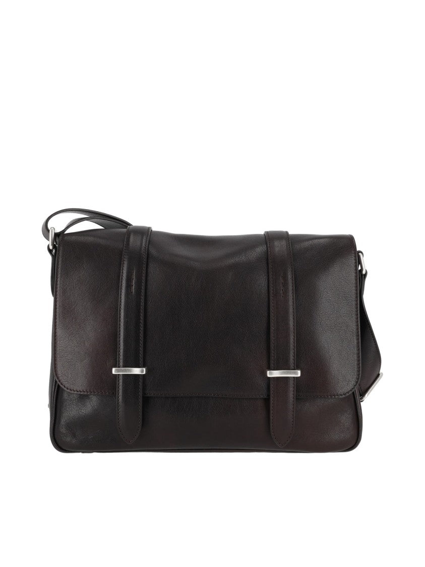 Claudio Orciani Black M Jones Lagoon Calf Leather Messenger Bag