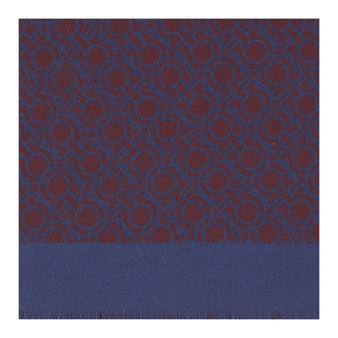 Salvatore Ferragamo Wool Scarf With Intricate Interlocking Pattern