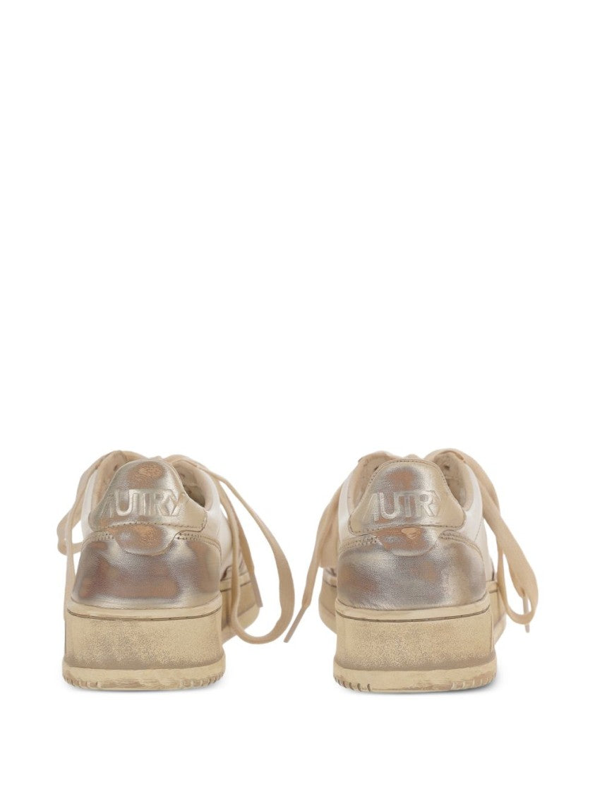Autry Beige Low-Top Rubber Sneakers