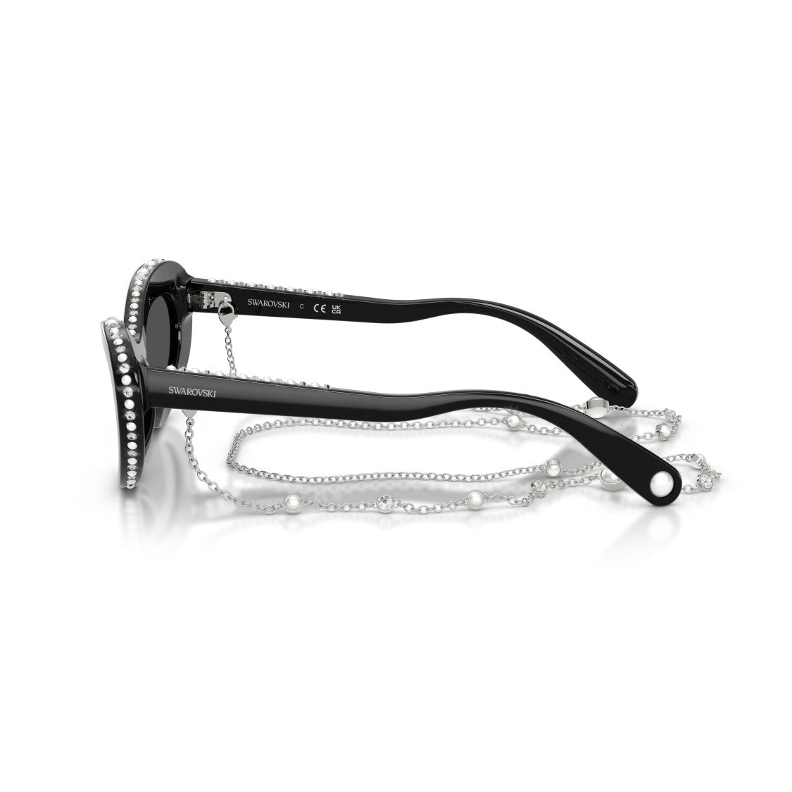 Swarovski 0Sk6061u Cat-Eye Sunglasses With Crystals