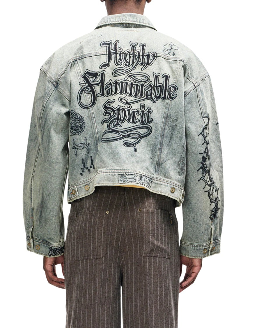 Deus Ex Machina Vintage Indigo Mephistopheles Denim Twill Jacket