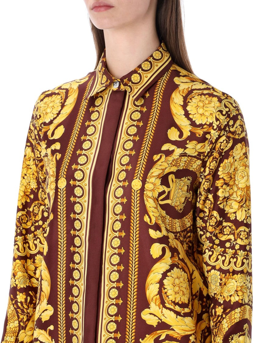 Versace Silk Barocco Print Shirt