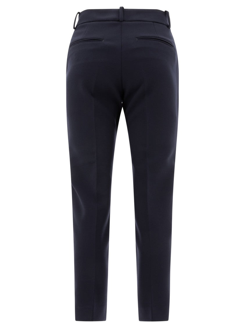 Peserico Fitted Blue Tailored Trousers