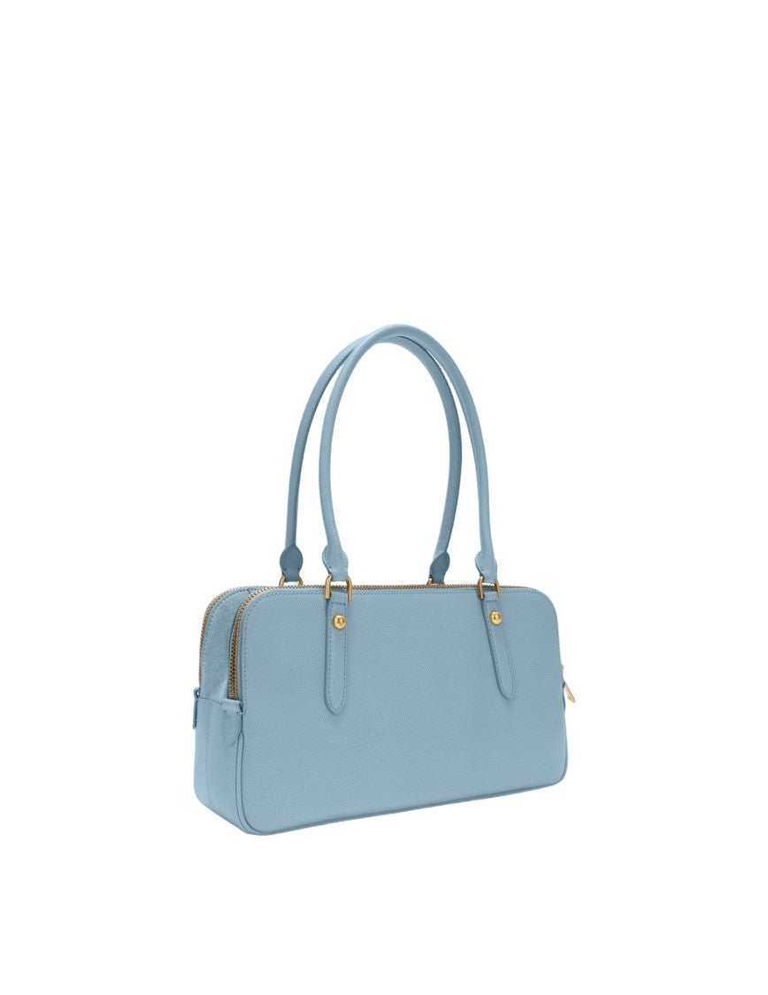 Furla Giulia M Boston Leather Shoulder Bag, Midnight Blue