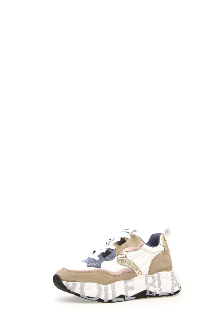 Voile Blanche Beige Sneakers With Sporty Detailing