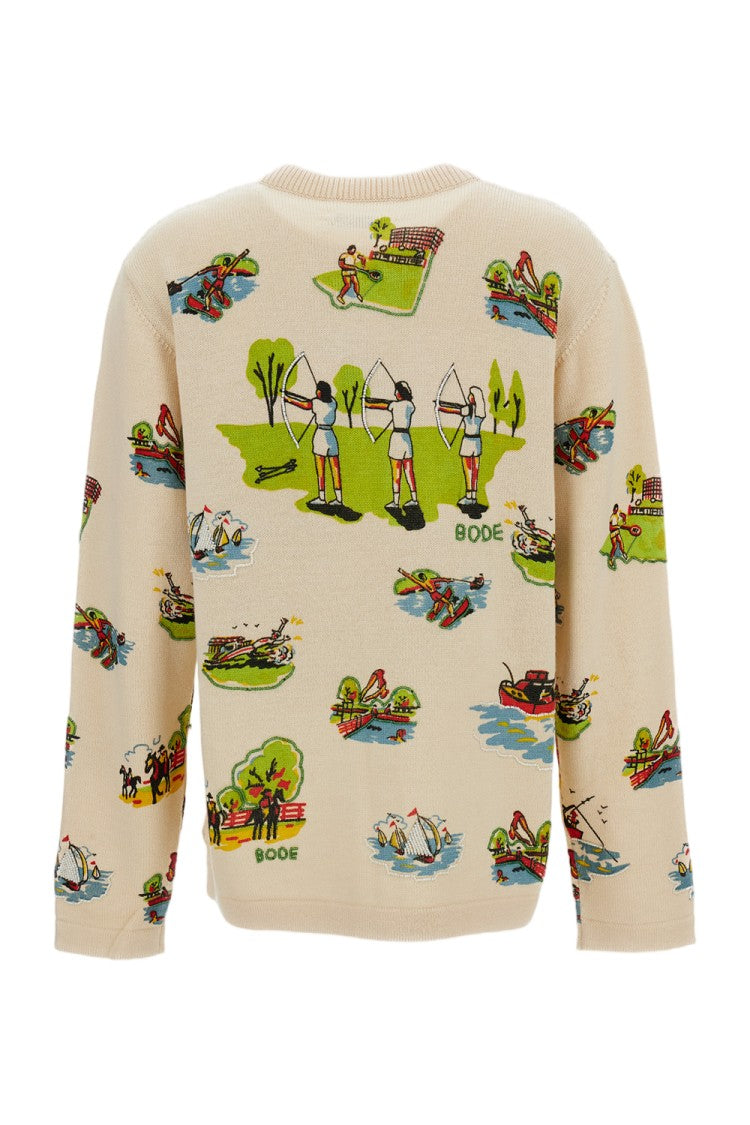 Bode New York Beaded Camp Cardigan