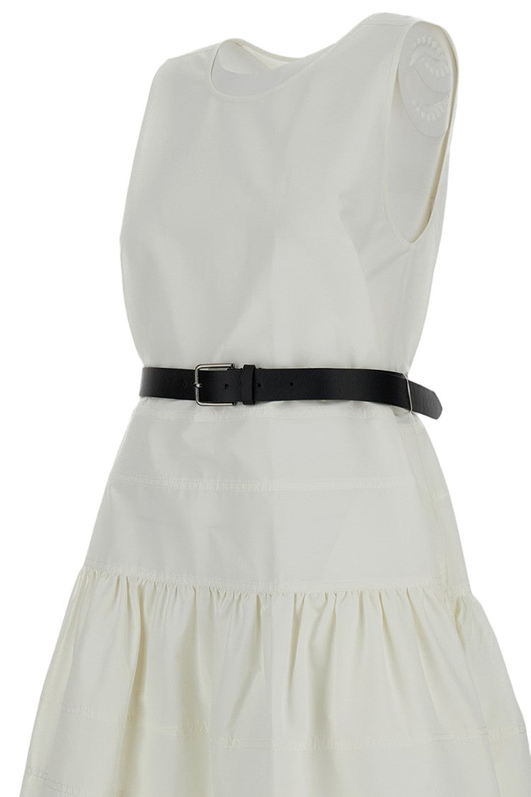 Mantù Pristine White Dress With Silhouette