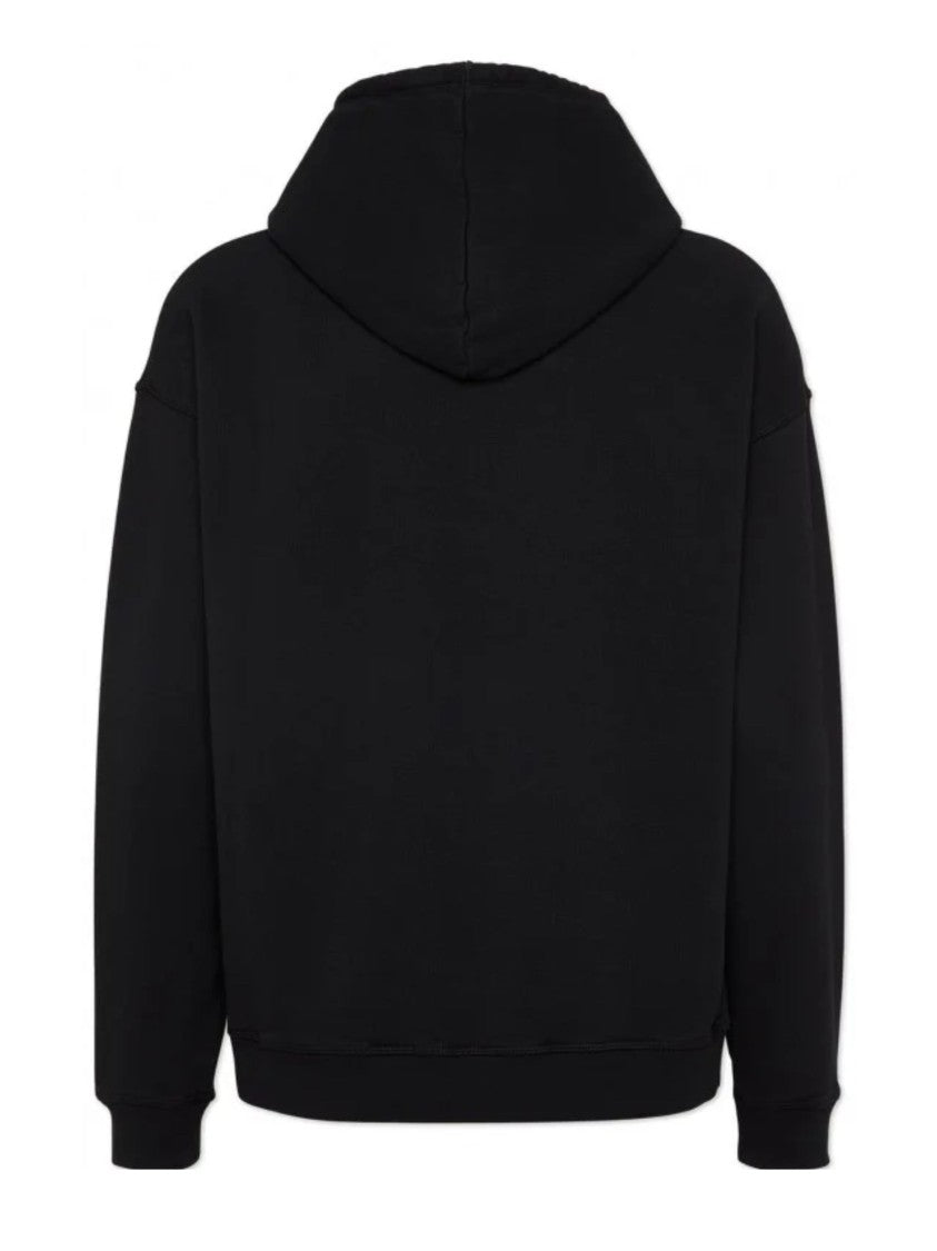 Dsquared2 Black Gothic Text Print Relax Fit Hoodie