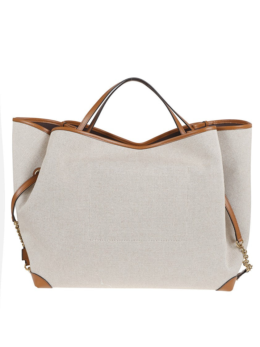 Chloé Clover Large Shoulder Bag With Calf Leather Accents