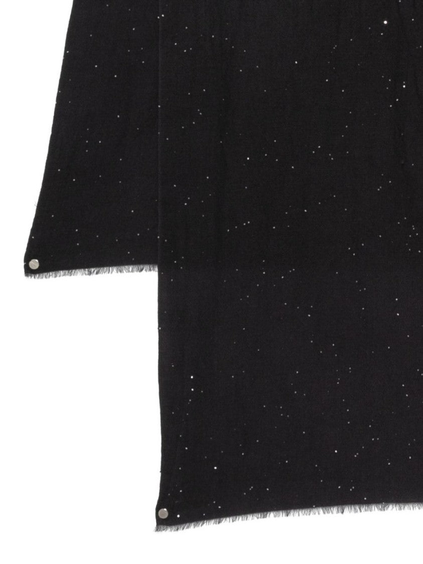 Faliero Sarti Rectangular Black Scarf