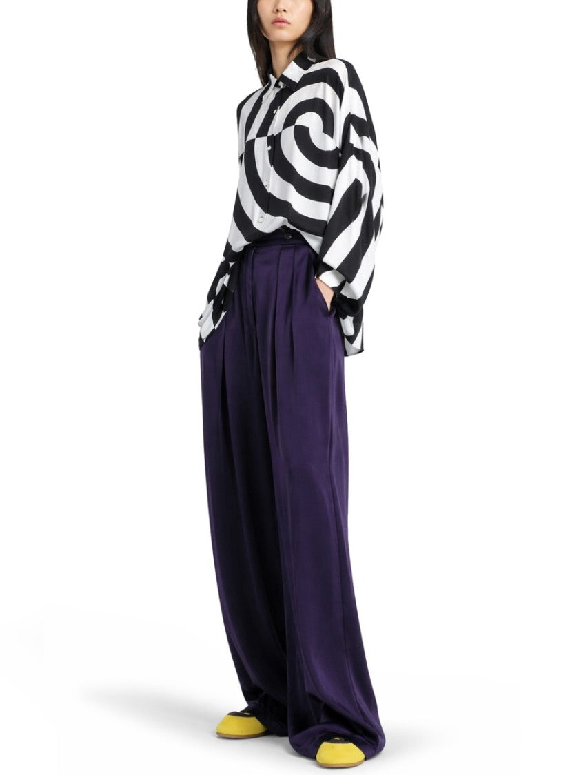 Dries Van Noten Casia Black White Geometric Shirt