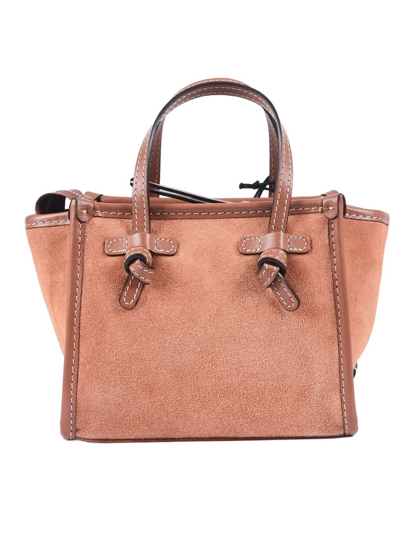 Gianni Chiarini Structured Suede Knot Handbag