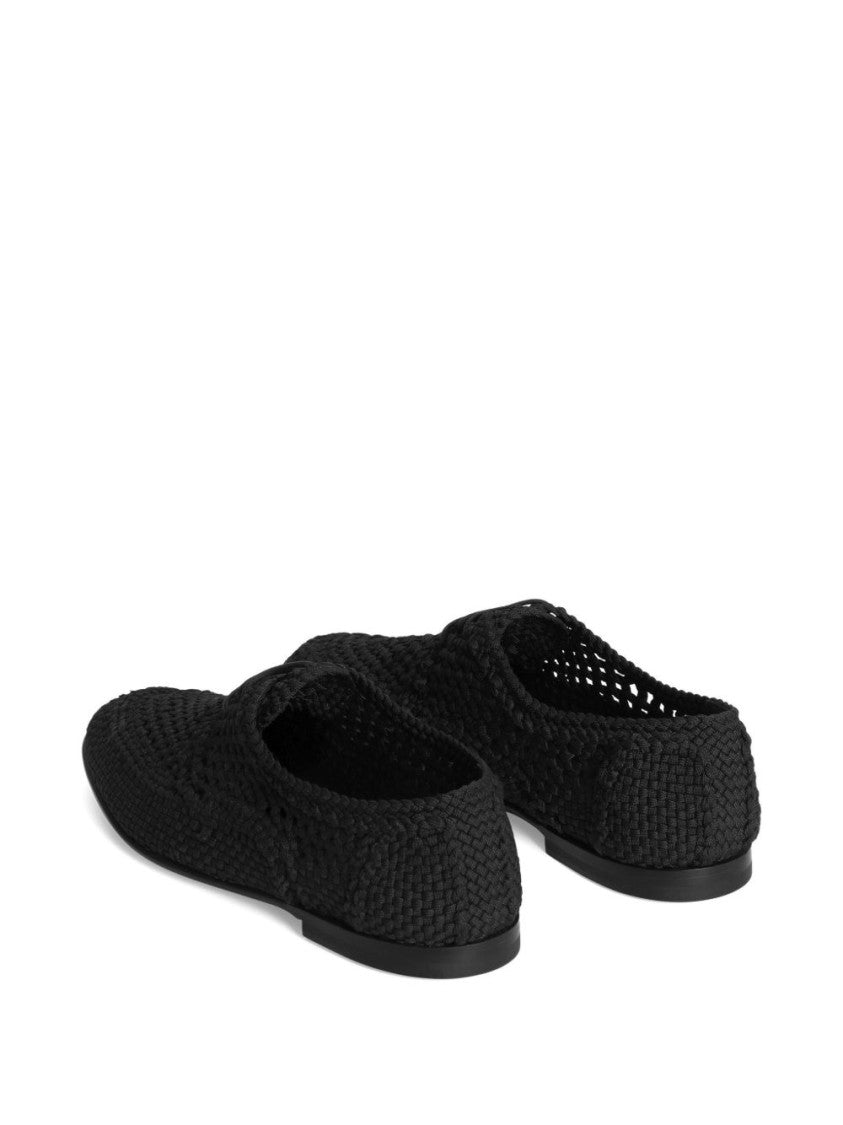 Dolce & Gabbana Woven Design Lace-Up Shoes With Stacked Heel