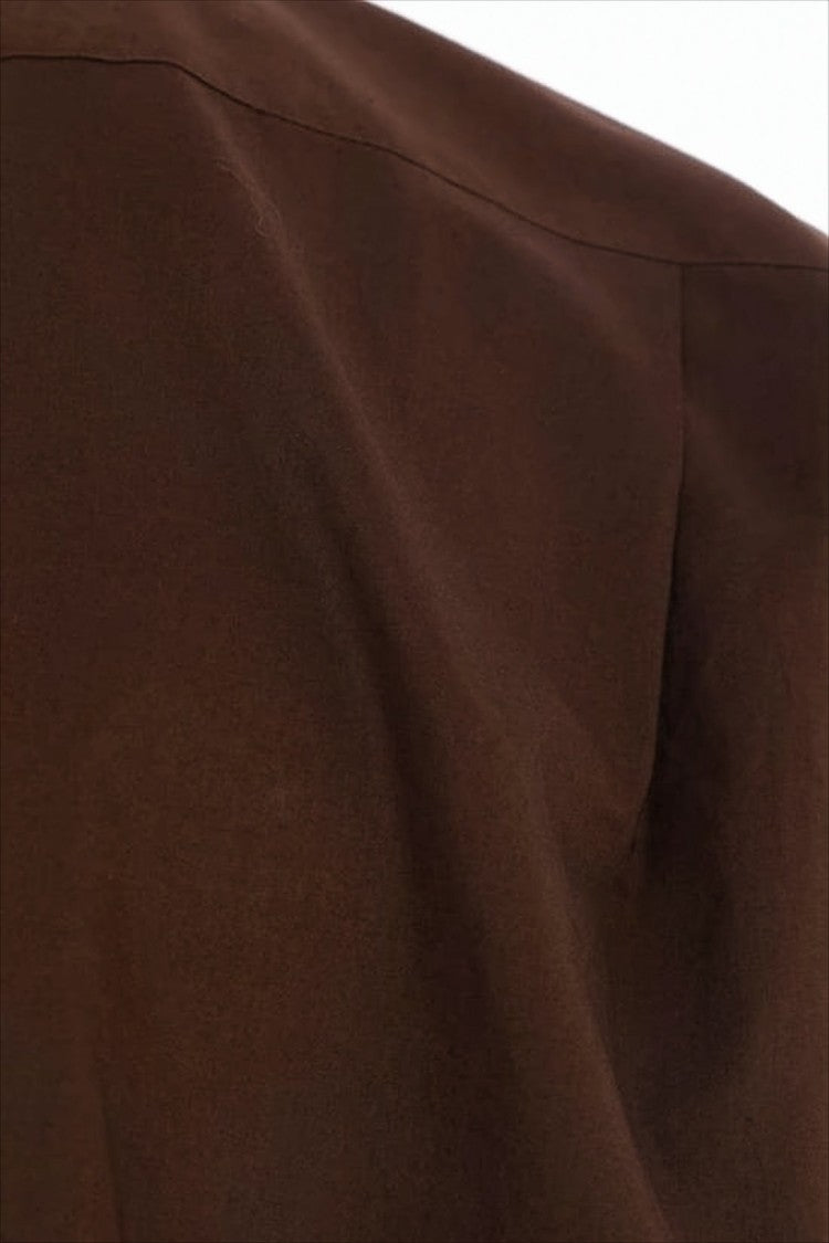 Auralee Boxy Cropped Short-Sleeve Shirt With Classic Collar