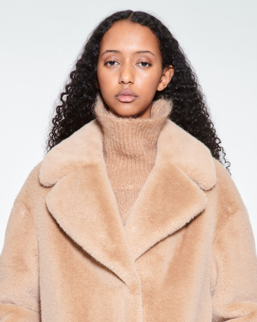 Stand Studio Cocoon Silhouette Short Coat With Notched Collar