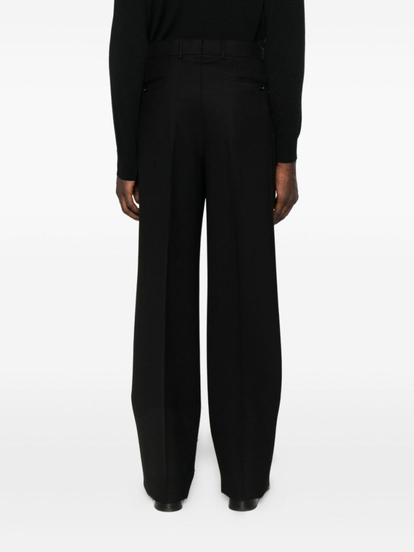 Tom Ford Tailored Black Wool Trousers With Pleated Front
