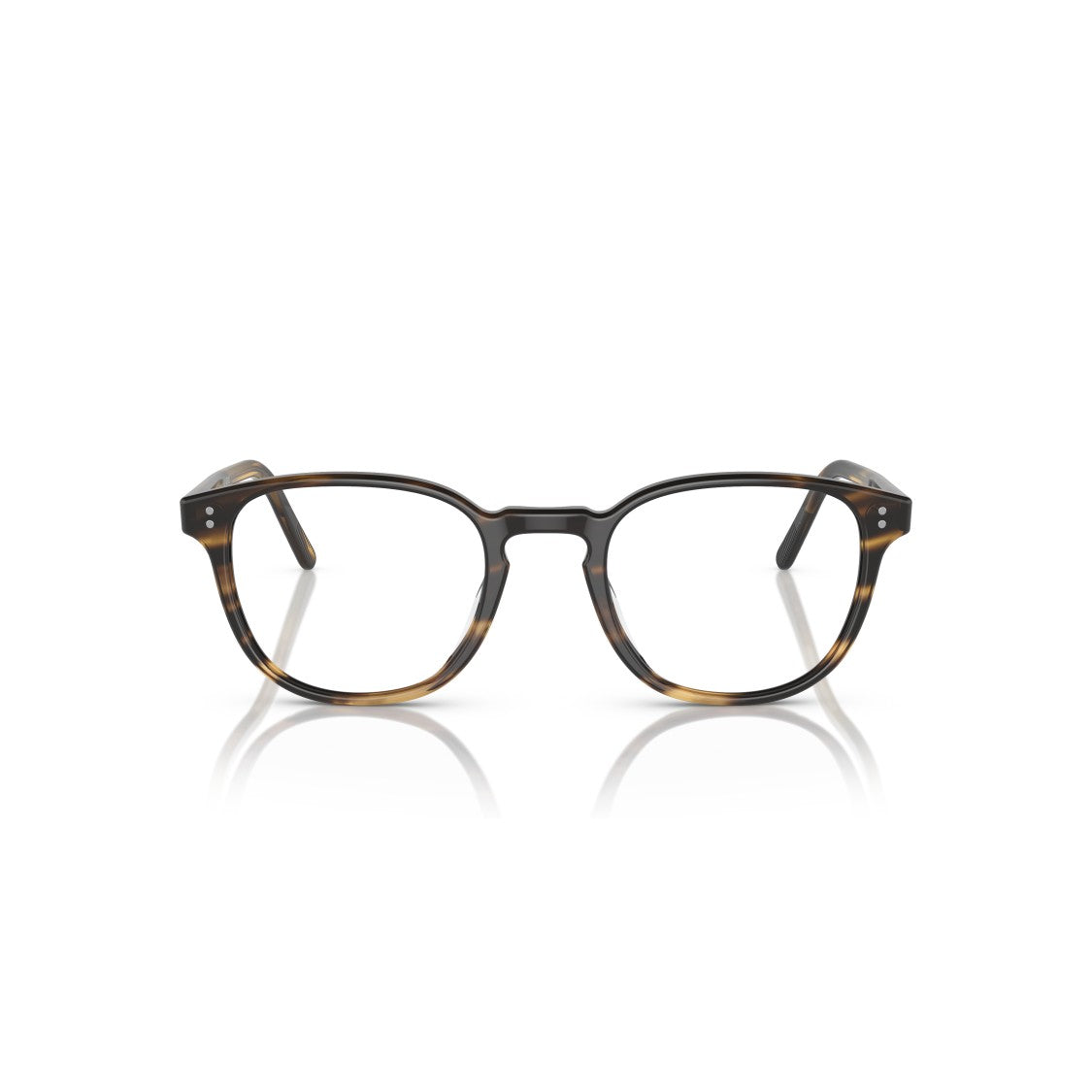 Oliver Peoples Round Tortoiseshell Eyeglasses With Keyhole Bridge