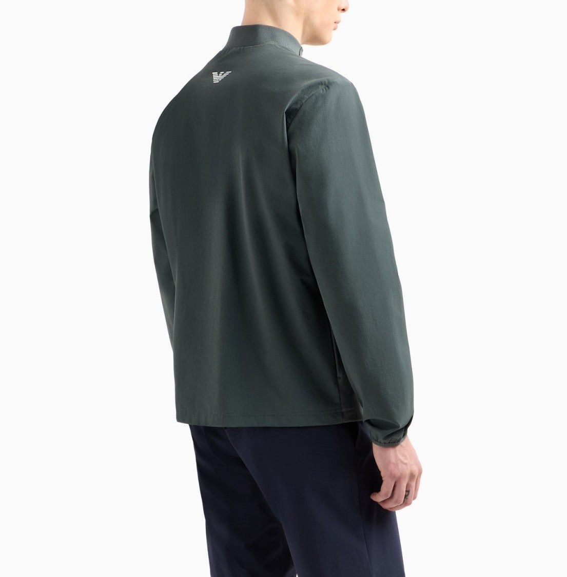Ea7 Emporio Armani Zip-Up Polo Collar Sweatshirt With Functional Pockets