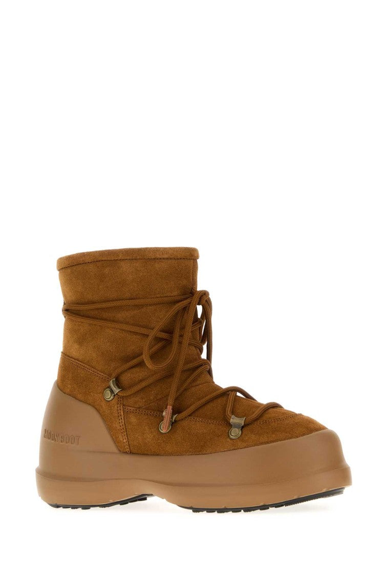 Moon Boot Caramel Suede Luna Ankle Boots