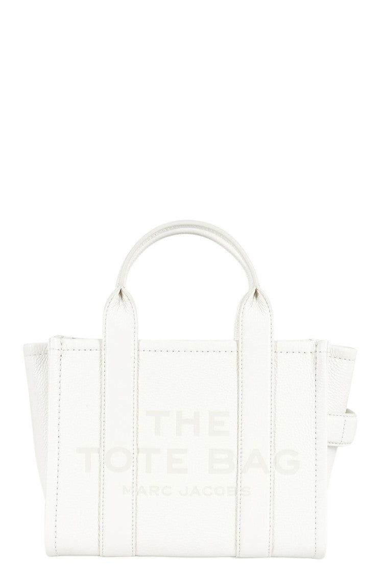 Marc Jacobs Cotton Silver The Small Leather Embossed Logo Tote Bag