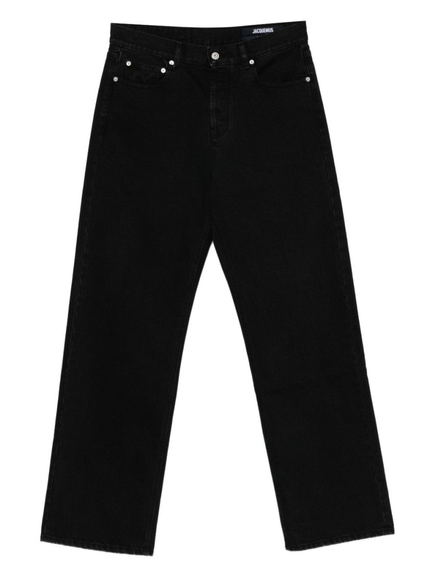 Jacquemus Wide-Leg Black Jeans With Modern Relaxed Fit