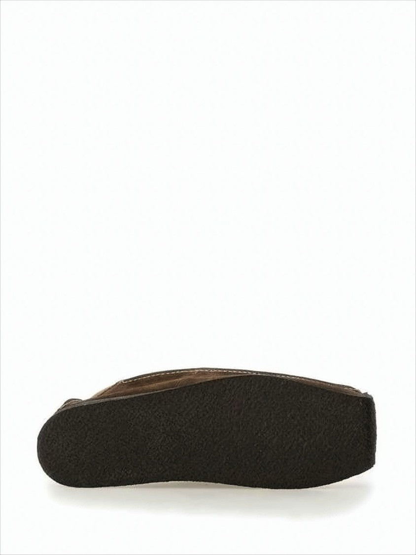 Woburn Walk Moccasin-Style Brown Suede Loafers With Toggle Lace Detail
