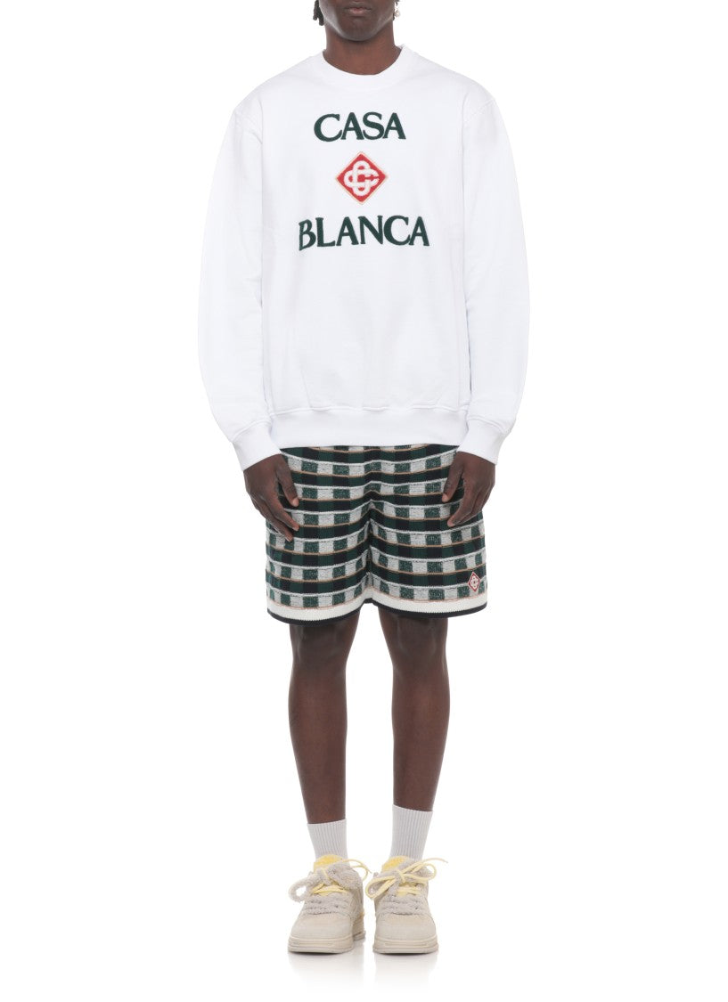 Casablanca Green Stacked Logo Sweatshirt