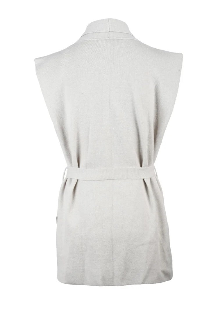 Panicale Wool Silk Cashmere Vest - Beige