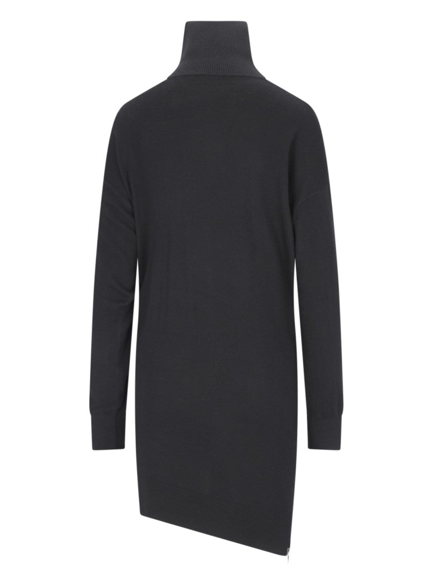 Isabel Marant Black Wool Blend Zip Knit Dress