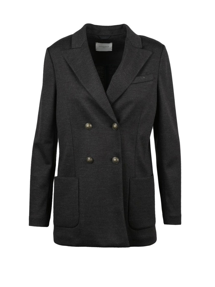 Circolo 1901 Double-Breasted Blazer With Classic Lapel And Unlined Design