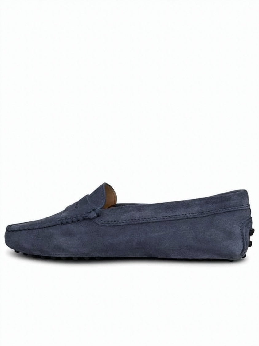Tod's Soft Suede Loafers With Classic Penny Strap