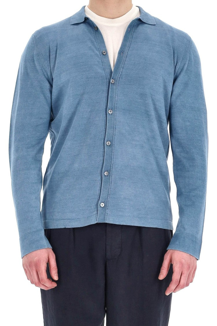 Drumohr Long Sleeve Brushed Denim Shirt