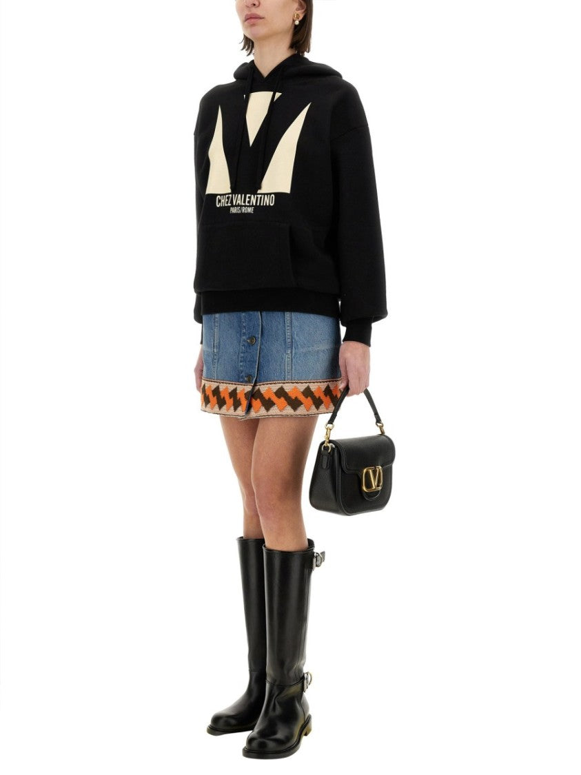 Valentino Relaxed Fit Cotton Hoodie