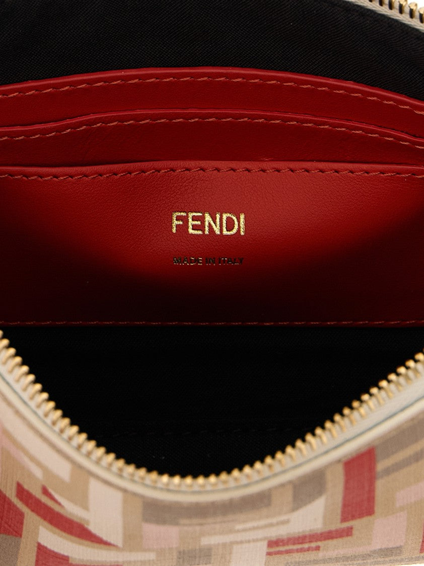 Fendi Iconic Ff Pattern Fabric Pouch With Gold-Tone Accents