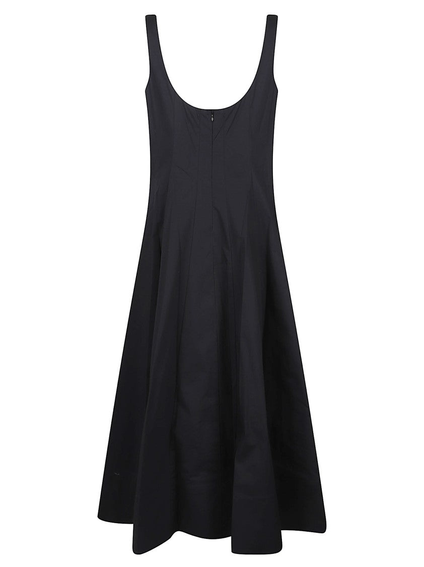 Staud Wells Sleeveless Square Neck Cotton Day Dress