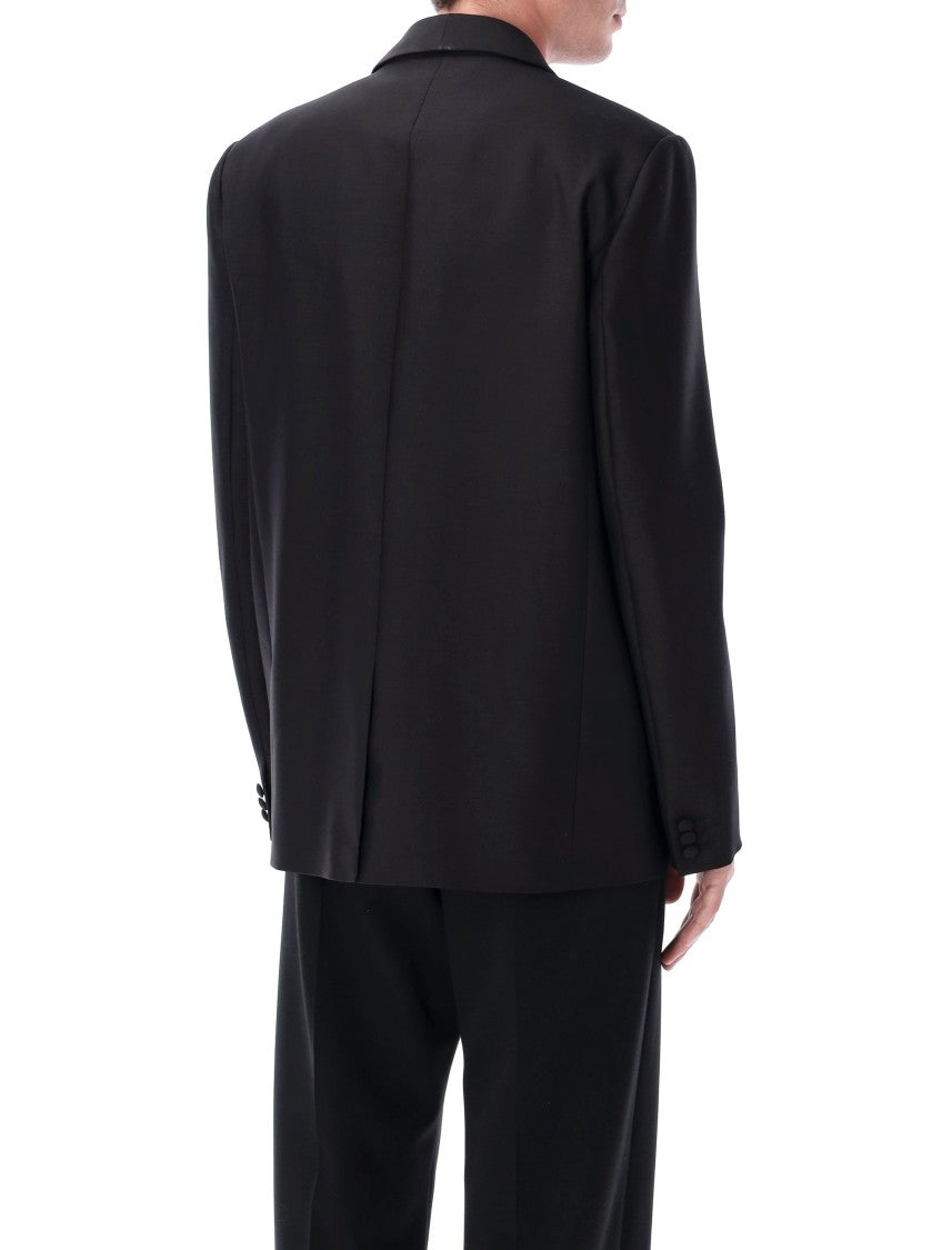 Loewe Single-Breasted Wool And Silk Jacket With Shawl Lapel